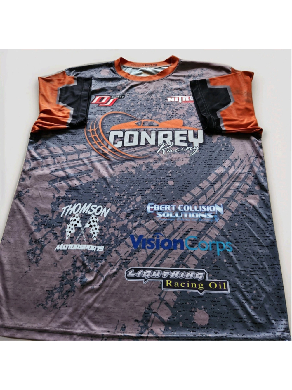 Scudz Sportz Mens Shirt XL Short Sleeves Conrey Racing Graphic